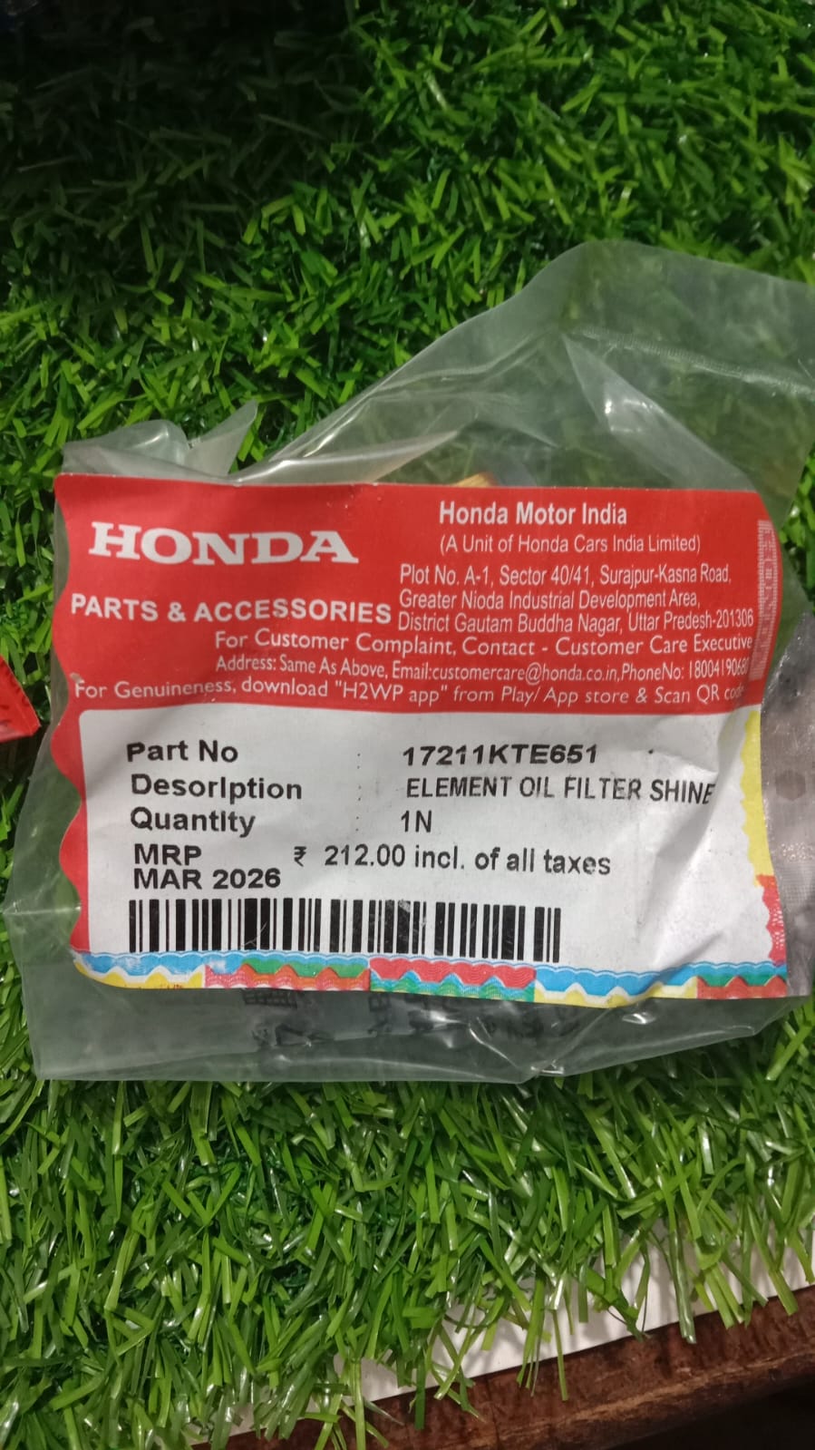 MOBIL FILTER HONDA